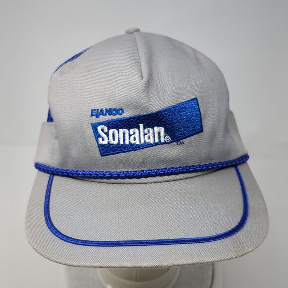 Elanco Sonalan Snapback Hat Gray One Size Adjustable Embroidered Mesh Rope - Picture 2 of 8